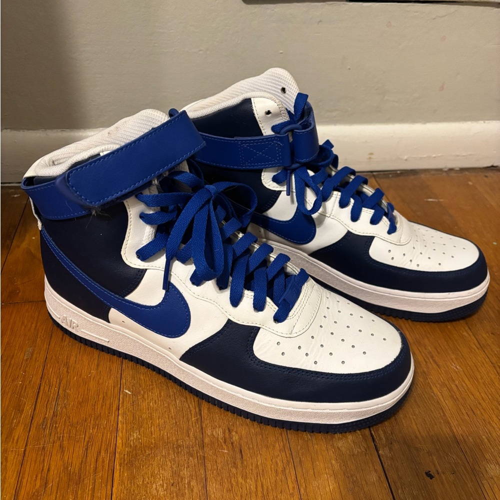 CUSTOM BLUE JORDANS WITH DETACHABLE STRAP